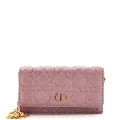 dior caro heart pouch with chain price|dior caro glycine wallet.